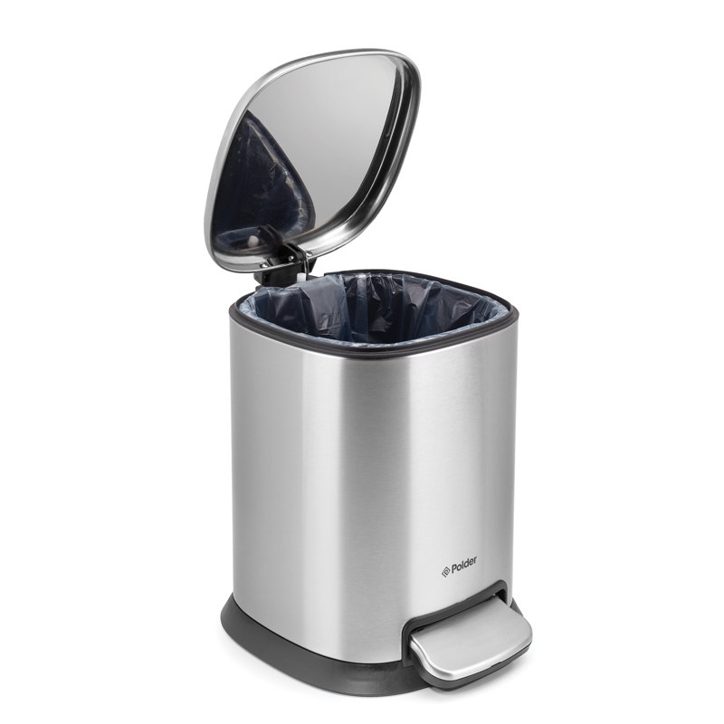 Poubelle à pédale 1,3 gallons en acier inoxydable