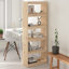 Latitude Run® Book Cabinet/Room Divider Black 15.7"X13.8"X53.1" Solid Wood Pine-91895652-91895668