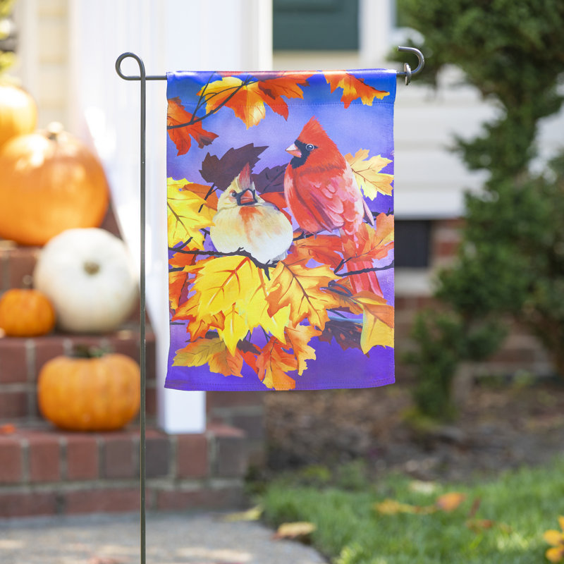 Double-Sided Red and Yellow Polyester Fall Garden Flag