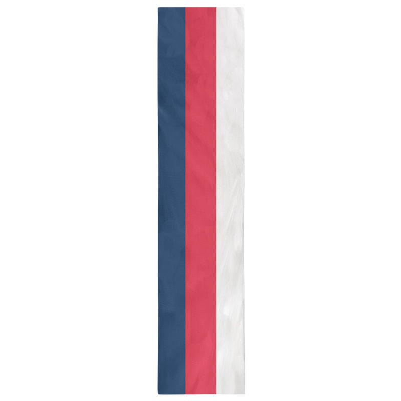 Miami Basketball Table Runner, 90" L x 16" W, Poly Twill, Navy Blue/Red/White