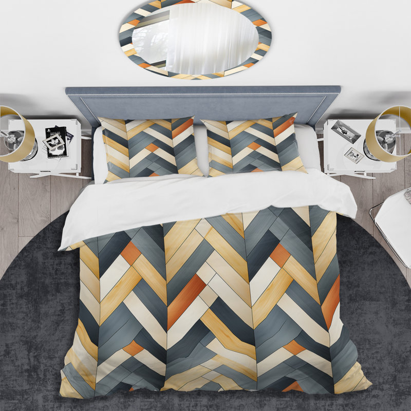 Ensemble de housse de couette en microfibre gris / beige Scandinavian Harmony II