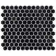 Metro 1" Hex Glossy Black 10-1/4 in. x 11-7/8 in. Porcelain Mosaic Floor and Wall Tile