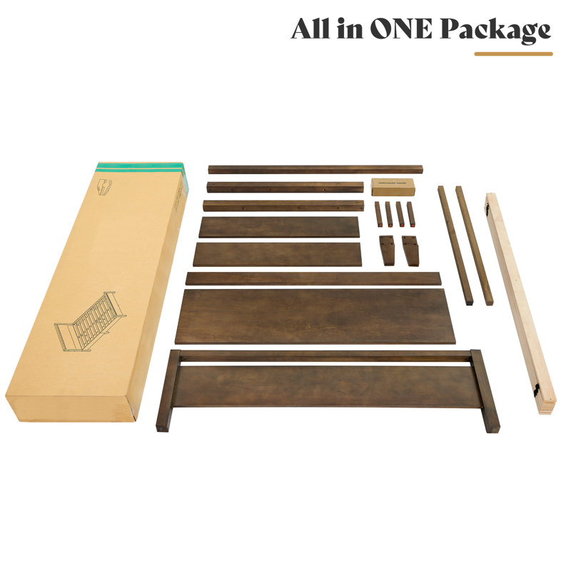 Solid Wood Bed Queen With Pearlized Finish Headboard & Footboard, Dark Brown, Queen, Dark Brown