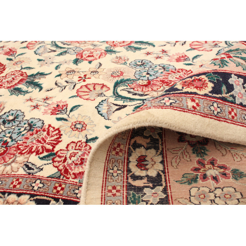 Tapis en laine beige/rose 9 pi 2 po x 12 pi 5 po "one-of-kind" à la main-noué la 2010 Bukovany