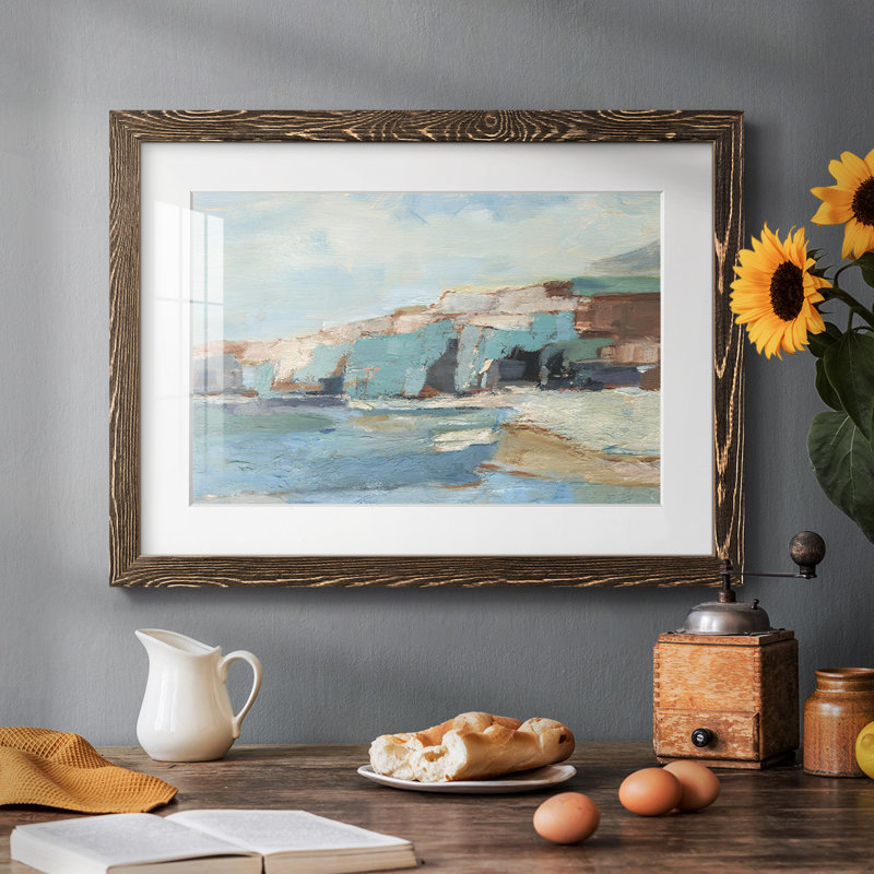 " Turquoise Cliff Wall II ", Noyer