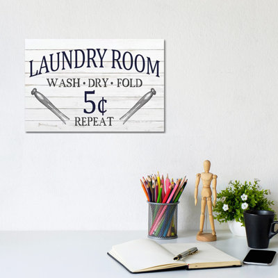 Laundry Room 1 Piece Wrapped Canvas Wall Art