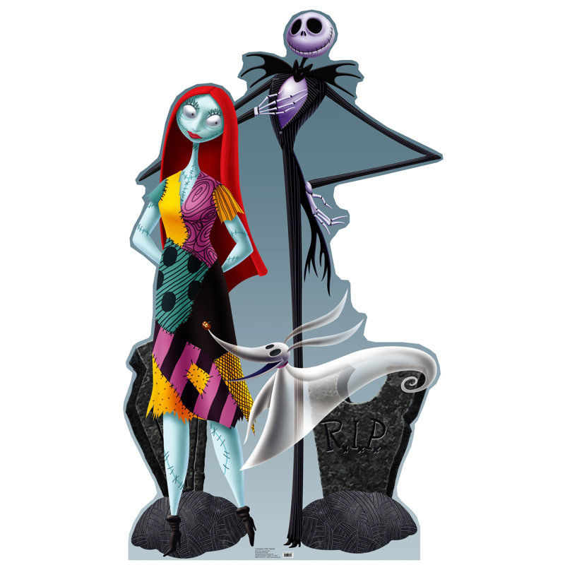 Cauchemar avant Noël - Jack, Sally et Zero en carton grandeur nature