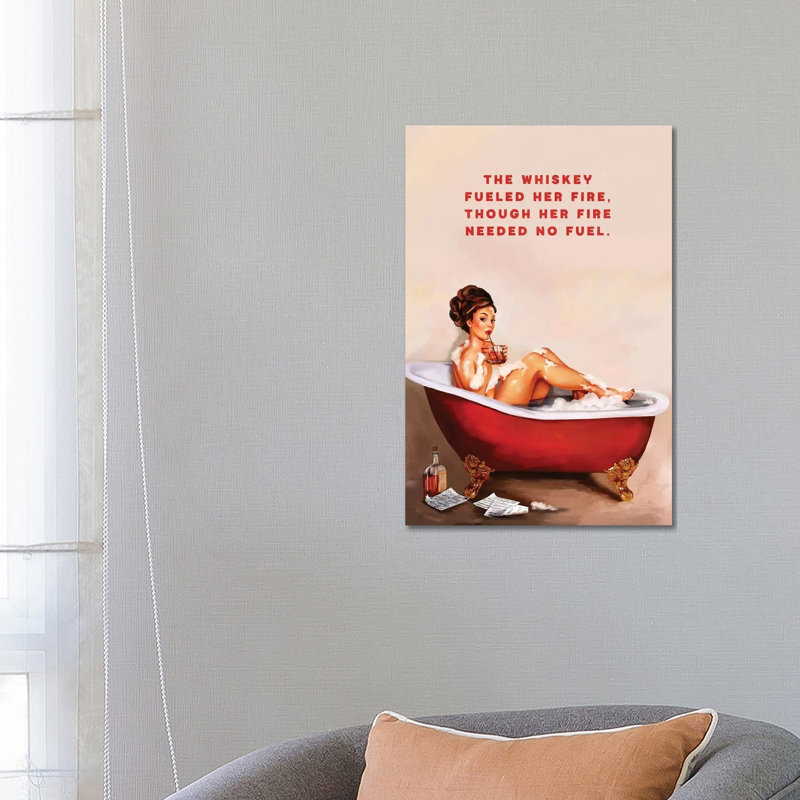 Whiskey Fuel Fire Bath - Print on Canvas, Wrapped Canvas, 66.04 cm H x 45.72 cm W x 1.91 cm D