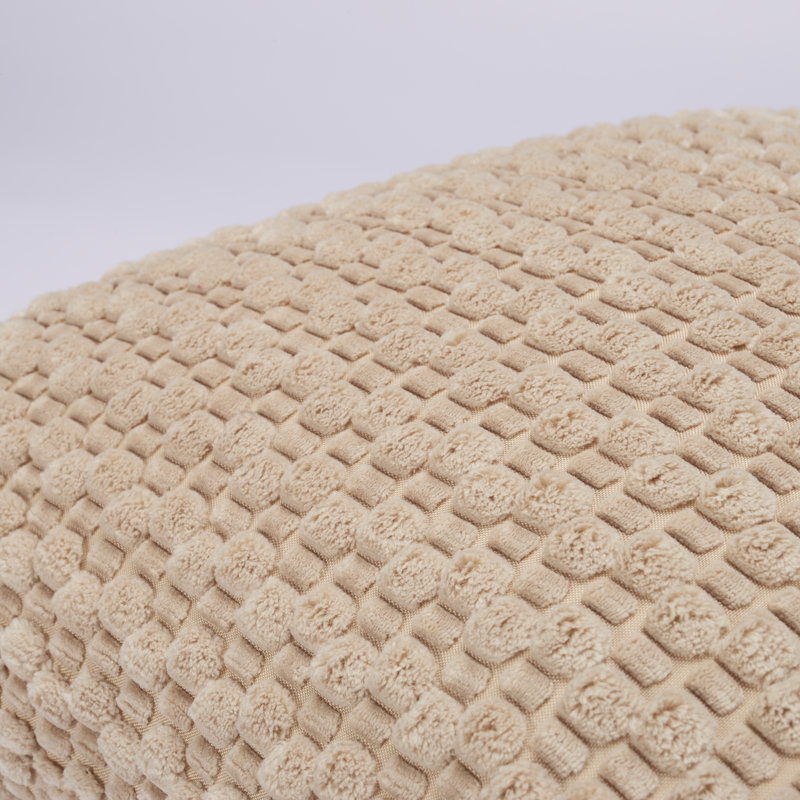 Housse de coussin 3D en velours côtelé kaki 3D 18 * 18 pouces 2 pièces / ensemble, Kaki, Carré 18 po