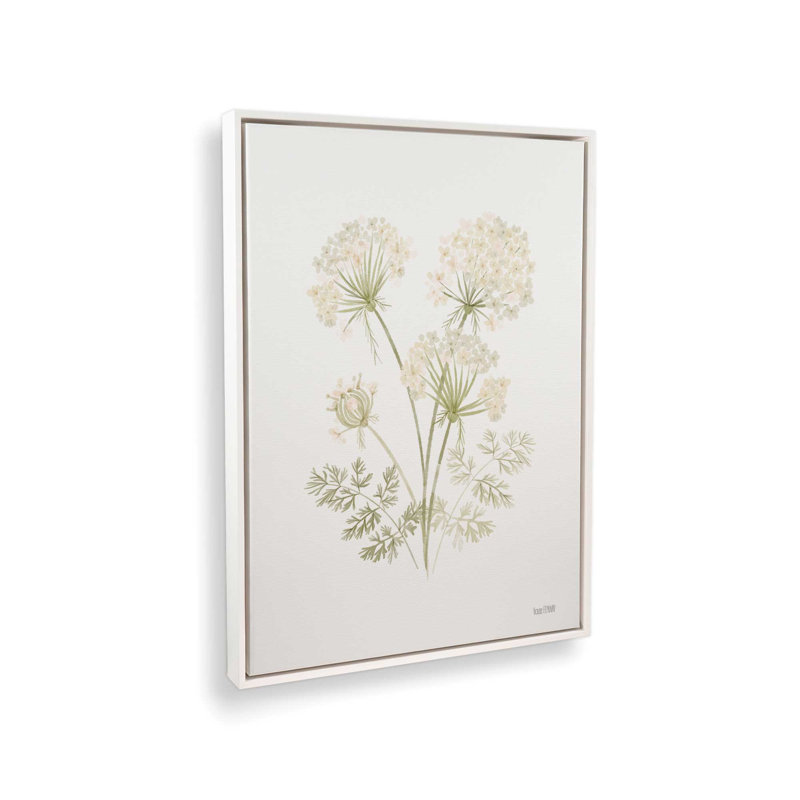 «Anne's Lace I» par House Fenway, reproduction d'art, L 12 po x H 16 po, Blanc, Toile avec cadre