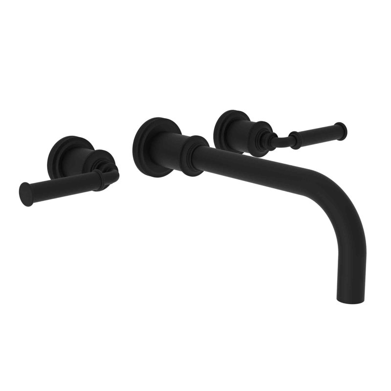 Wall Mount Lavatory Faucet, Flat Black