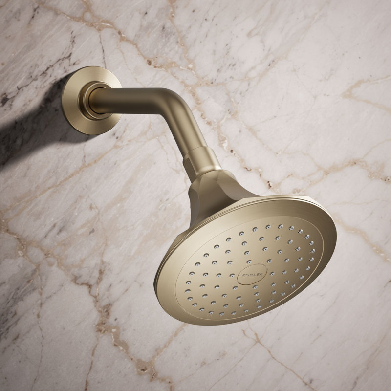 Memoirs 2.5 GPM Single-Function Wall-Mount Shower Head with Katalyst Air-Induction Spray, Vibrant Brushed Bronze