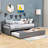 Emorie Twin Size Wood Daybed with Trundle-775240123