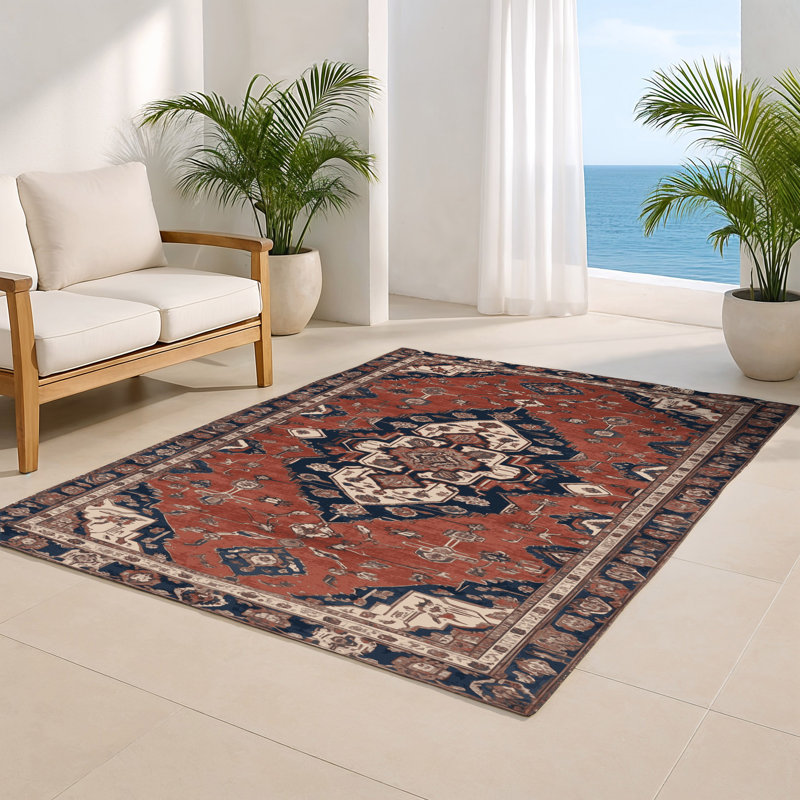 Tapis d'intérieur et d'extérieur brun Persian, Rectangulaire 2 pi x 3 pi