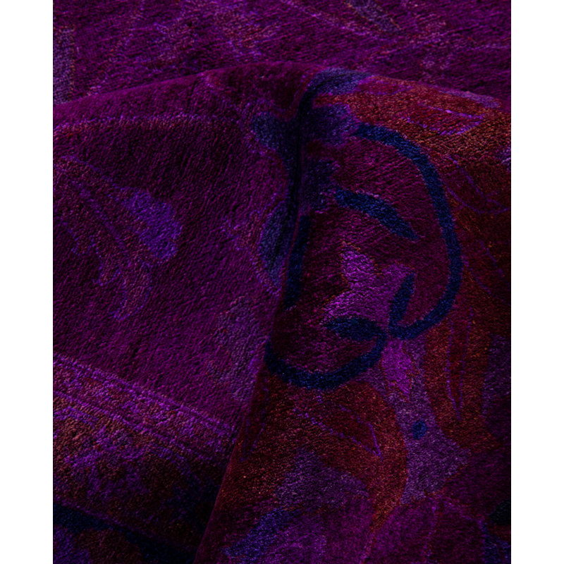 Overdyed One-of-a-Kind 9' 1" X 12' 1" Hand Knotted Area Rug