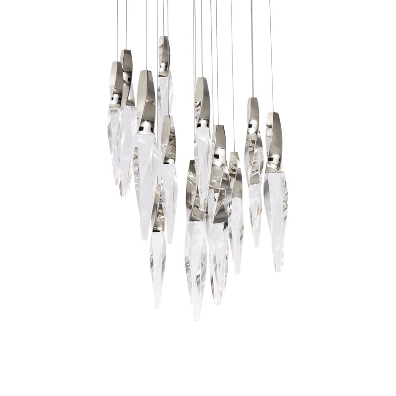 Kindjal 15 - Light LED Pendant, Polished Nickel
