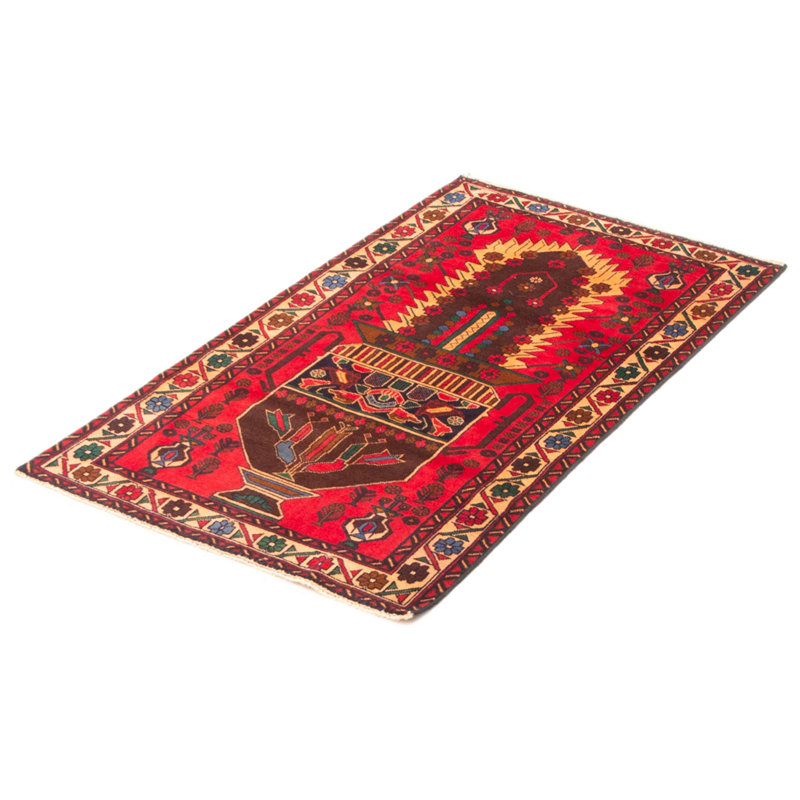 Tapis brun Teimani 2 pi 11 po x 5 pi 1 po