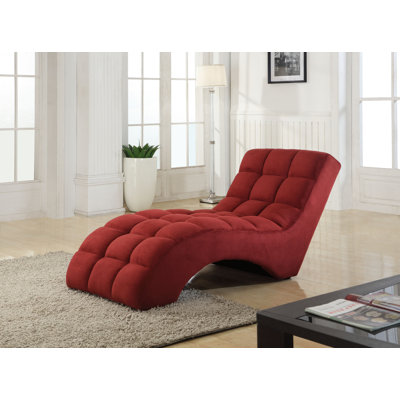Chaise longue capitonnée sans accoudoirs