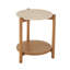 Table d'appoint avec plateau en marbre beige Cristian Cole