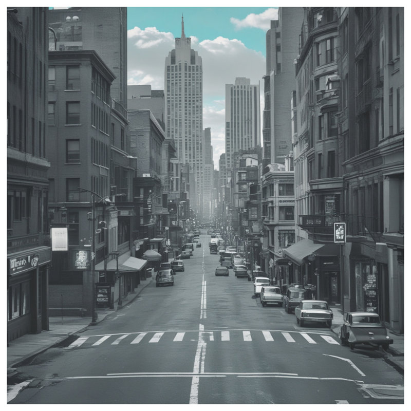 Tapisserie murale Urban Cityscape, 50 po H x 60 po L avec 4 œillets