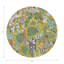 Sous-verres ronds en cuir Sabi Jungle Dijon-119015288