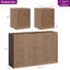 Ensemble 3 pièces commode 8 tiroirs et table de chevet 2 tiroirs-1062973801