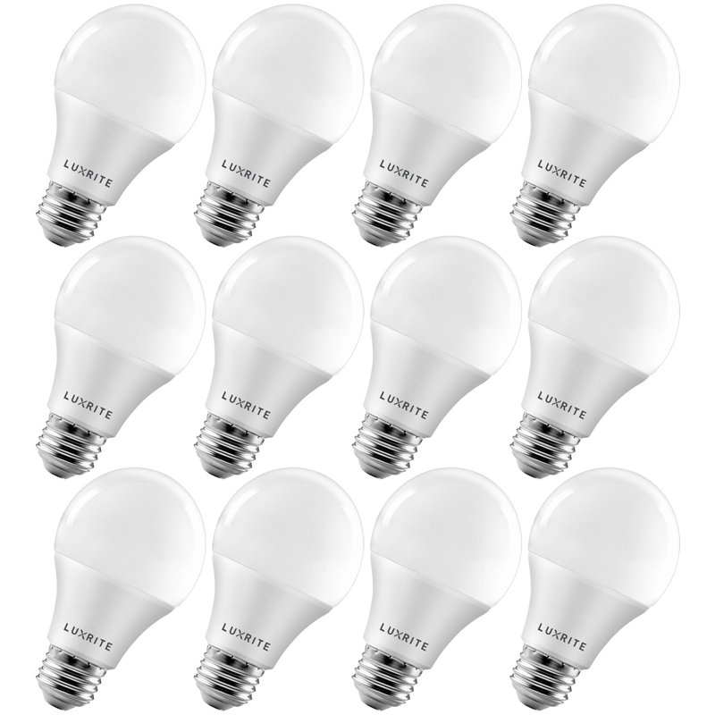 A19 LED, Dimmable Light Bulb, E26/Medium (Standard) Base, 4000K, 9