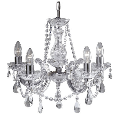 Kelly 5 - Light Candle Style Chandelier