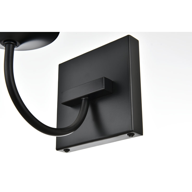 Dimmable Vanity Light, Black, 1 Light, 10" H x 5" W x 5" D