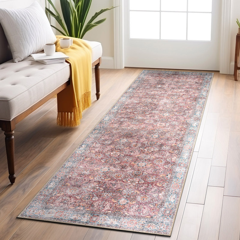 Tapis transitionnel à bordure antidérapant et transitionnel, Tapis de couloir 2 pi 6 po x 7 pi