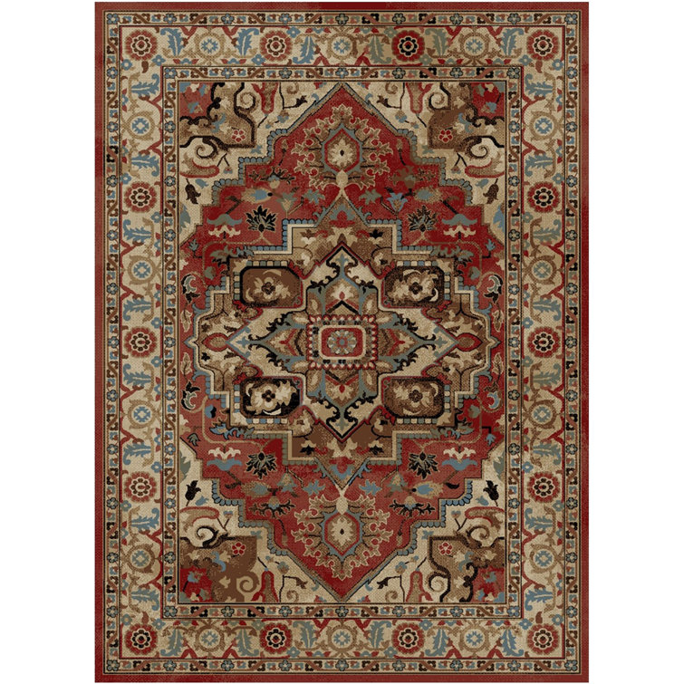 Tapis beige / rouge Heideman