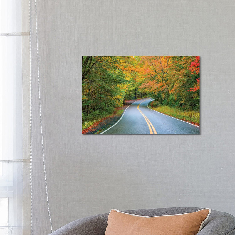 Smugglers Notch In Autumn,Vermont by Susanne Kremer - Wrapped Canvas Print, 66.04 cm H x 45.72 cm W