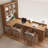 Brown Rectangular Solid Wood+Glass desk-2026820085