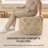 Marta 20" Beige Upholstered Pouf Ottoman-117292802
