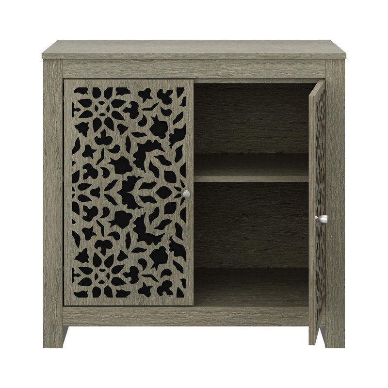 Arrastia 30.9" 2 Door Accent Cabinet, Coffee Gray Oak