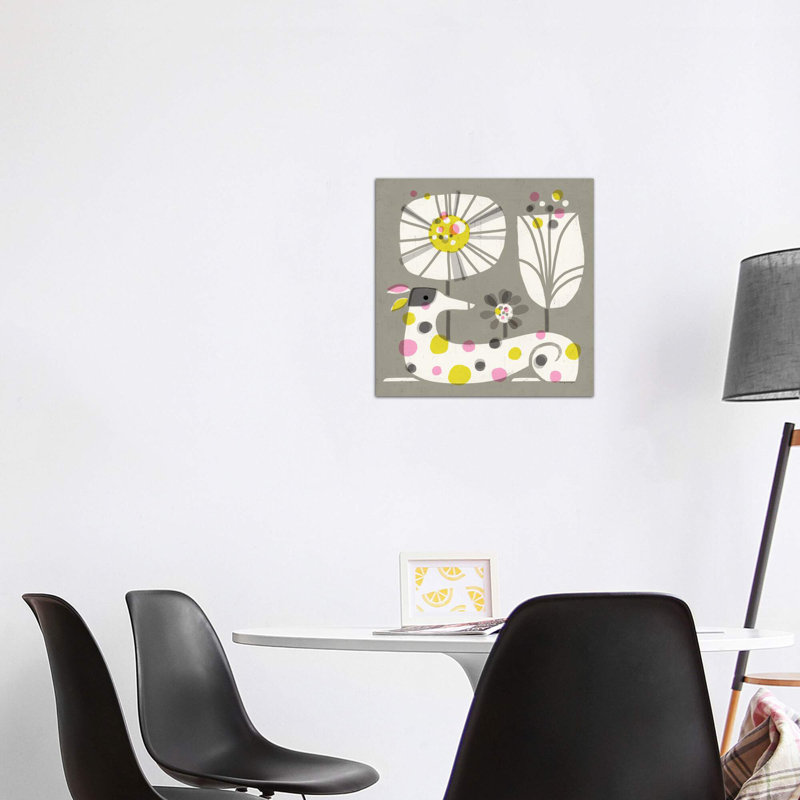 «Dog Dots» par Terry Runyan - impression, Toile tendue, Pas de tapis, H 26 po x l 26 po x P 1,5 po