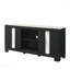 Console de divertissement en bois flotté rustique 1 pièce, tablette ouverte, meubles de salon