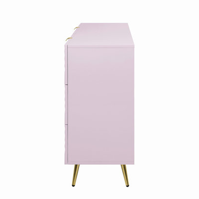 Commode Gaines rose lustré