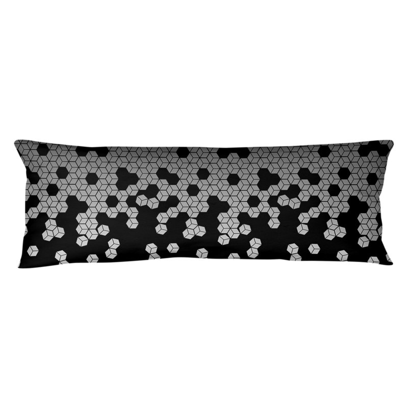 Coussin lombaire en cube culbuté, Bourre en polyester, Blanc