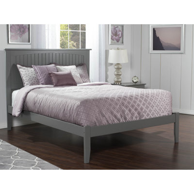 Odalys Solid Wood Platform Bed with Built-in Charging Station