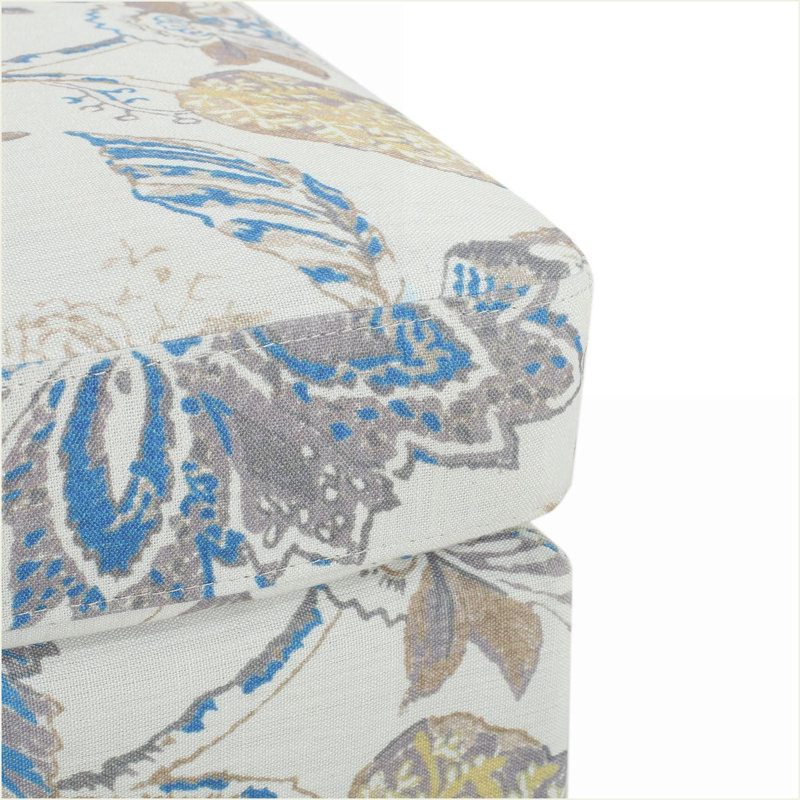Repose-pieds, beige et bleu ciel - Repose-pieds, siège supplémentaire, table d'appoint | Bois | Noir