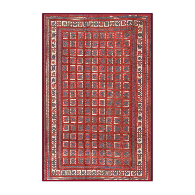 Tapis orange Southwestern, Rectangle 8 pi x 10 pi
