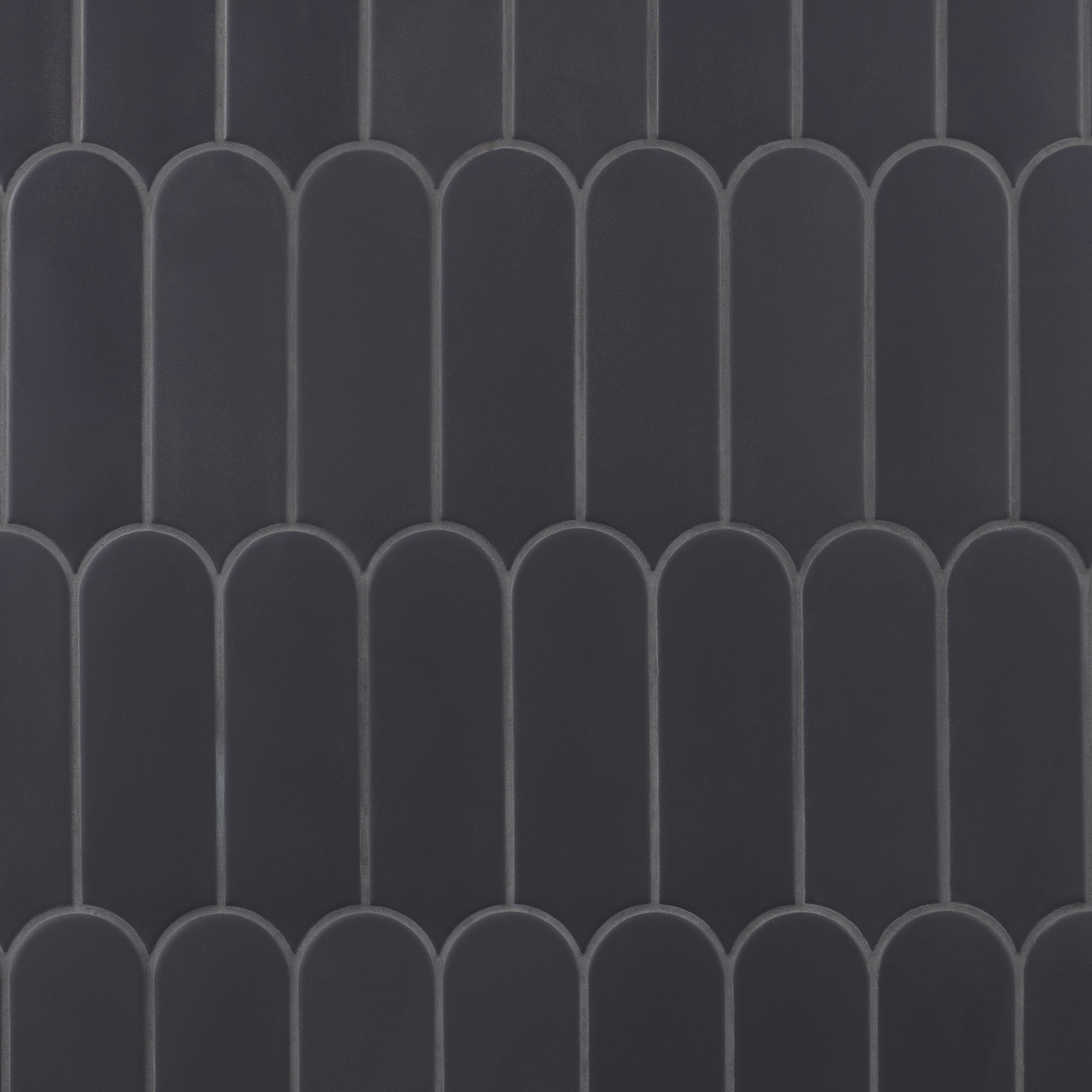 Airy 2.83 in. x 7.67 in. Fishscale Matte Ceramic Wall Tile (5.15 Sq. Ft. / Case), Charcoal