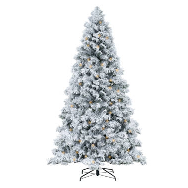 Laroche Green Spruce Flocked/Frosted Christmas Tree, Unlit Andover Mills Size: 7.5 ft