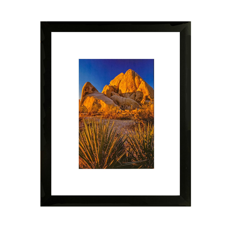 Cadres photo en PVC, cadres photo muraux avec verre HD et carton, ensemble de 5, Black
