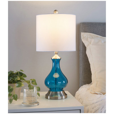 Lampe d'appoint en verre 22 po Jasmine