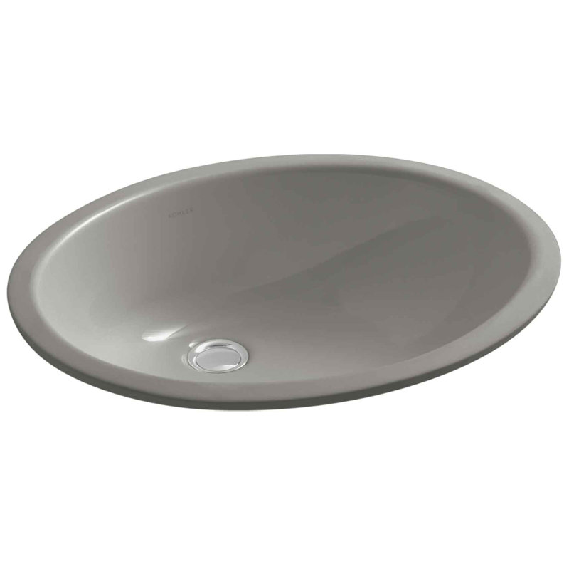 Caxton® Vitreous China Oval Undermount Bathroom Sink with Overflow, Cashmere