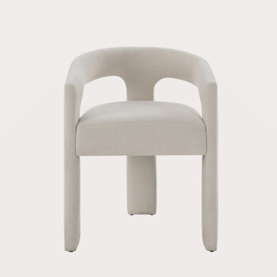 Ensemble de 2 chaises d'appoint en chenille blanche Gamarya