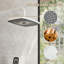 Ancoats 12" Wall Mounted Pressure-Balanced Complete Shower System with 3-Function Handheld Spray-110585273