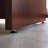 Bowfront Executive L-Desk Combo, Red finish
